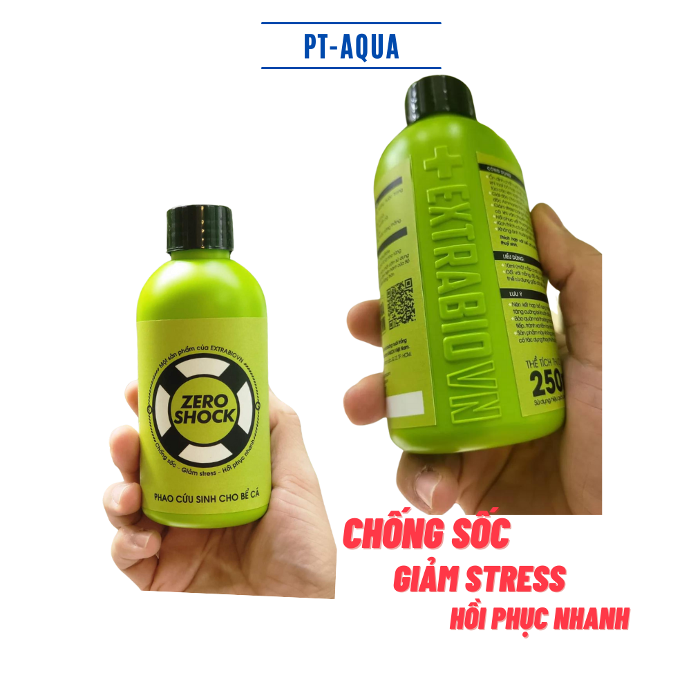 Extra bio zero shock 125ml - chống sốc | giamr stress | hồi phục nhanh cho cá cảnh