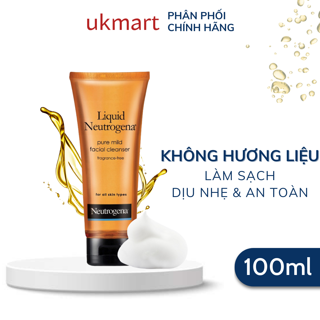 Nước Rửa Mặt Neutrogena Liquid Pure Mild Facial Cleanser 100ml