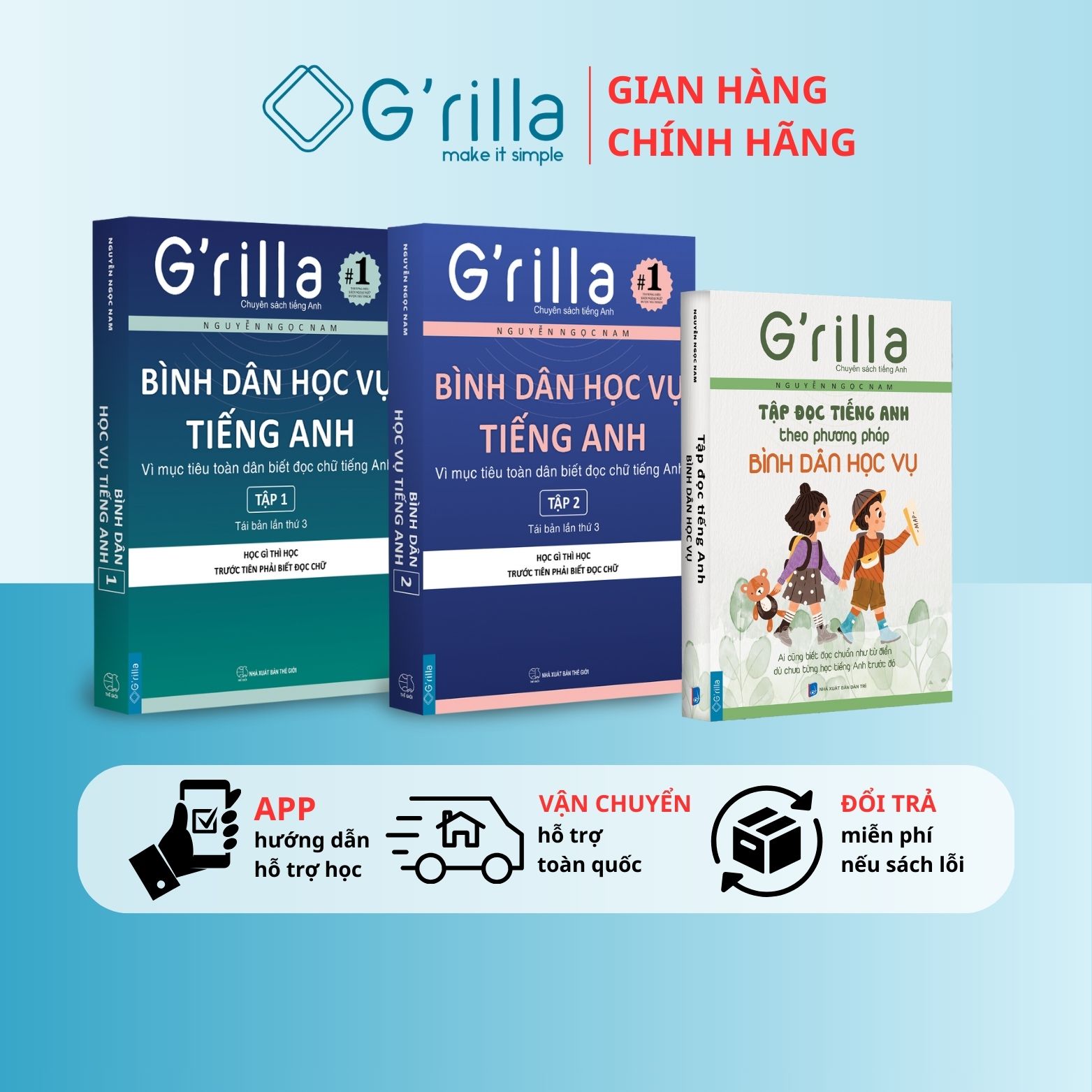 Books - Combo 3 for Beginners Learning English Grades 1-2, English Reading Practice, with Free Learning App