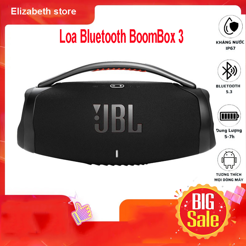  Loa Bluetooth Boombox 3,có led  Công Suất Khủng Âm Hay - Bass Căng - Nghe Cực Đã - Bảo Hành 12 Tháng. 