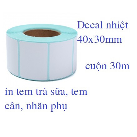 Decal Tem dán ly trà sữa 40x30mm
