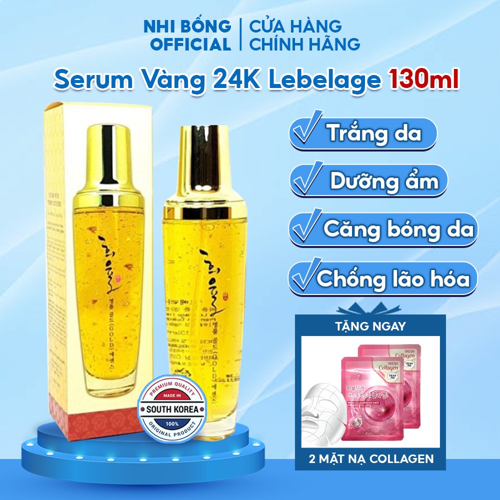 Serum Vàng 24k Dưỡng Trắng Da Labelage Hàn Quốc chống lão hóa dưỡng ẩm & căng bóng da mờ thâm nám 130ml