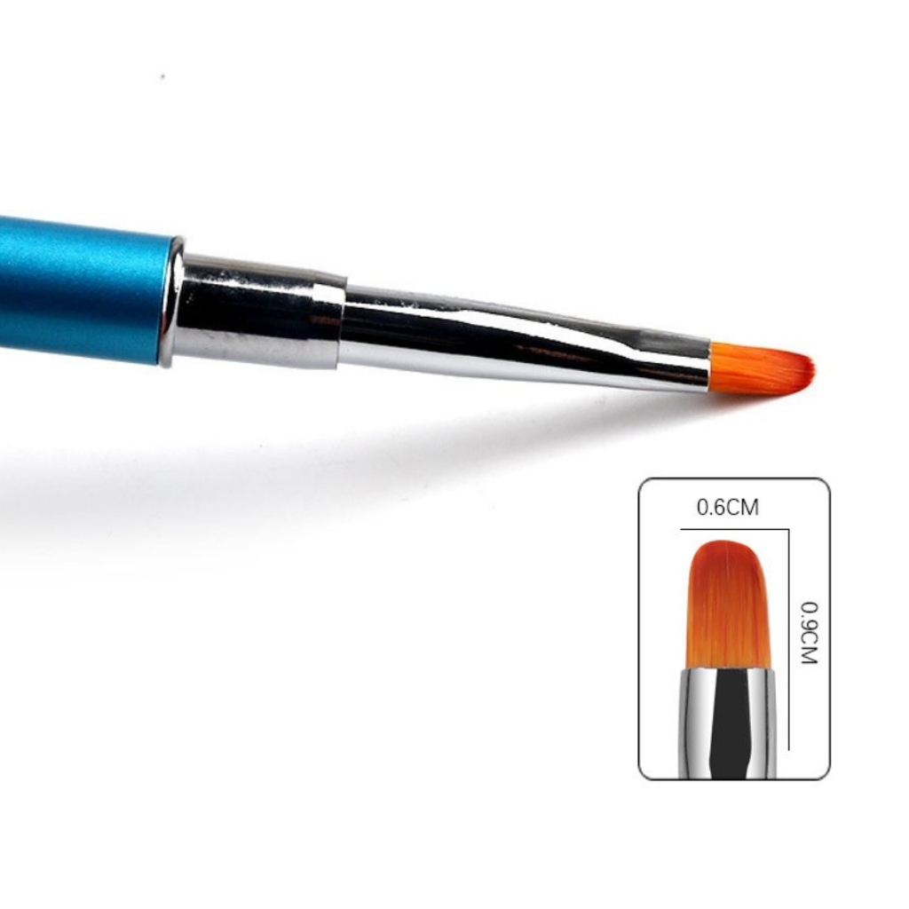 Cọ đắp gel móng nail , Cọ tròn cán đá đắp gel móng tay chân