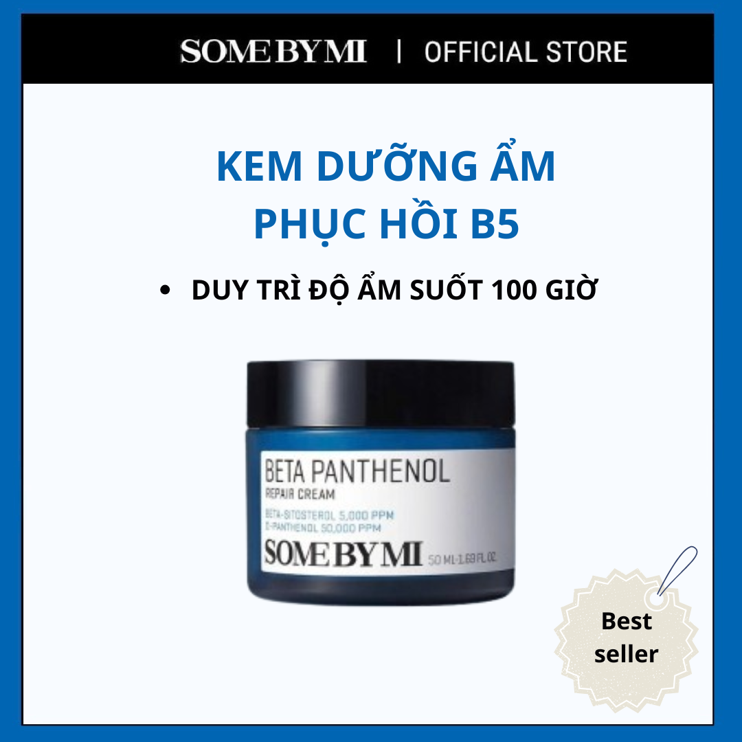 Kem dưỡng Some By Mi Beta Panthenol Repair Cream D-Panthenol 5% 50ml phục hồi làn da hư tổn không bết dính 