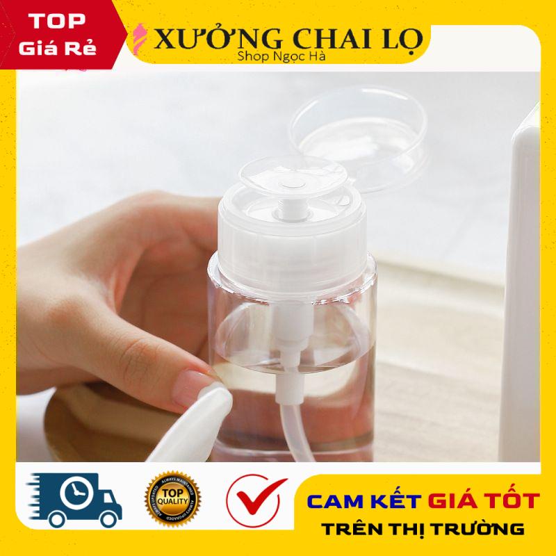 Lọ Chiết Nước Tẩy Trang   Chai Nhựa Pet Chiết Mỹ Phẩm Toner Có Nút Nhấn Tiện Lợi