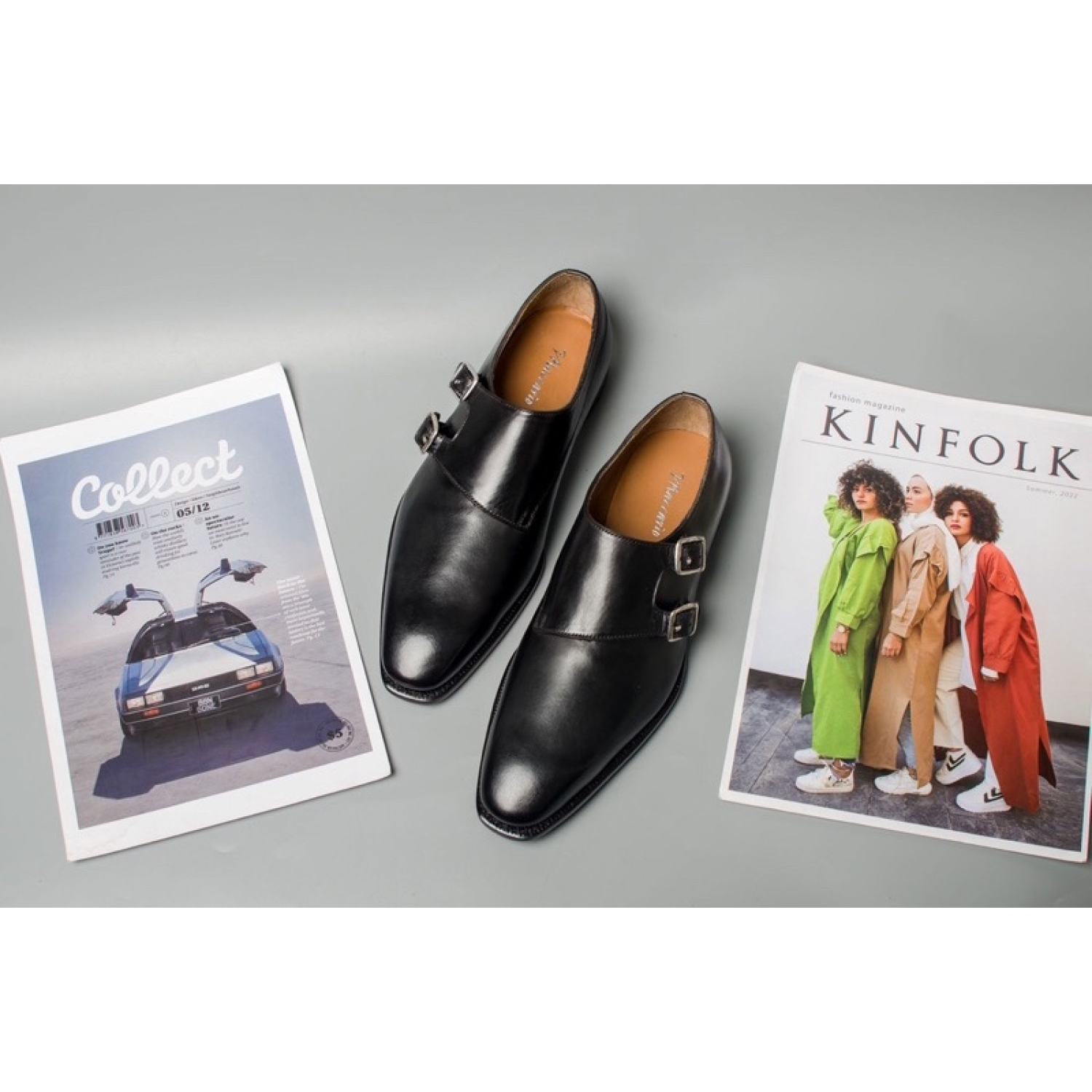Giày tây nam monkstrap chất liệu da bê nhập khẩu