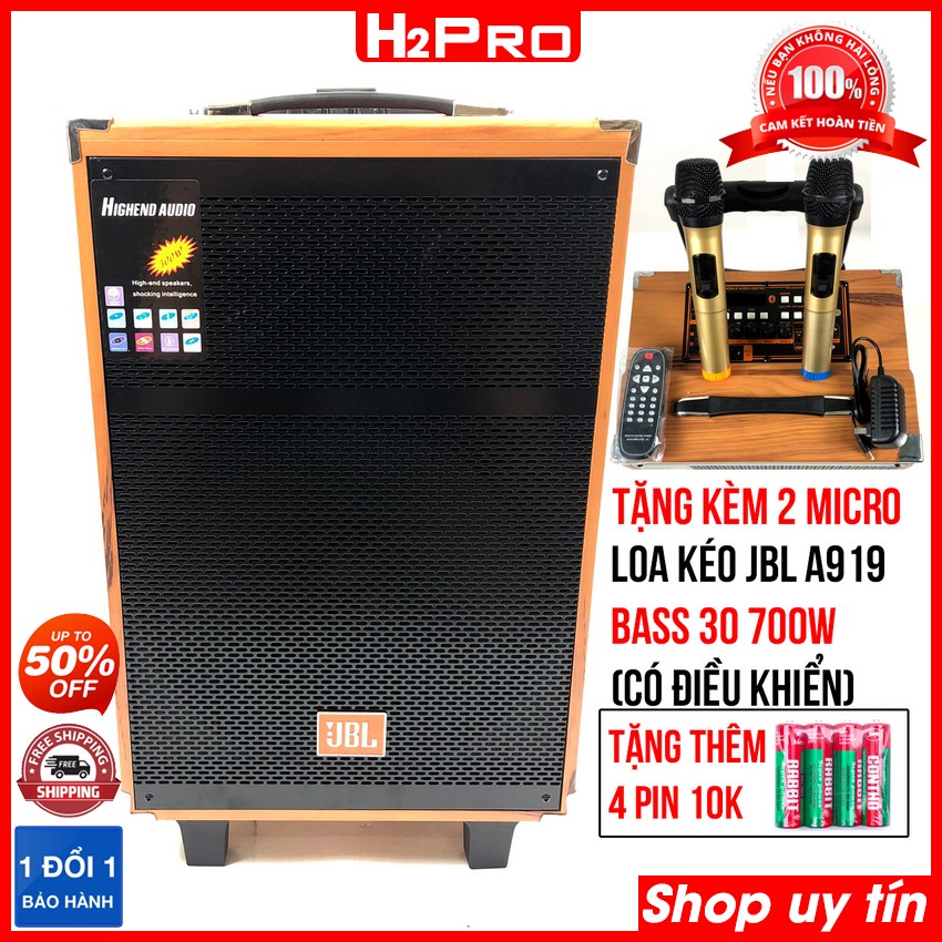 Giảm Giá Loa Kéo Karaoke Bluetooth Jbl A-919 H2Pro Bass 30 Nhỏ Gọn, Hát Hay  - Loa Kẹo Kéo Mini Giá Rẻ - Beecost