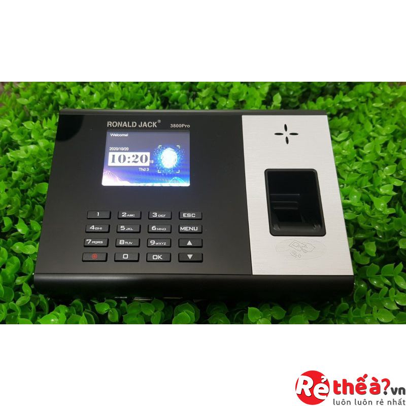 Chấm công bằng vân tay Máy Chấm Công Bằng Vân Ta yRonald Jack 3800Pro Loại Tốt. Máy Chấm Công Vân Tay Quét Vân Tay Không Dùng Phần Mềm Máy Chấm Vân Tay Máy Quản Lý Tự Động Máy Chấm Công Quản Lý Nhân Viên. Bảo