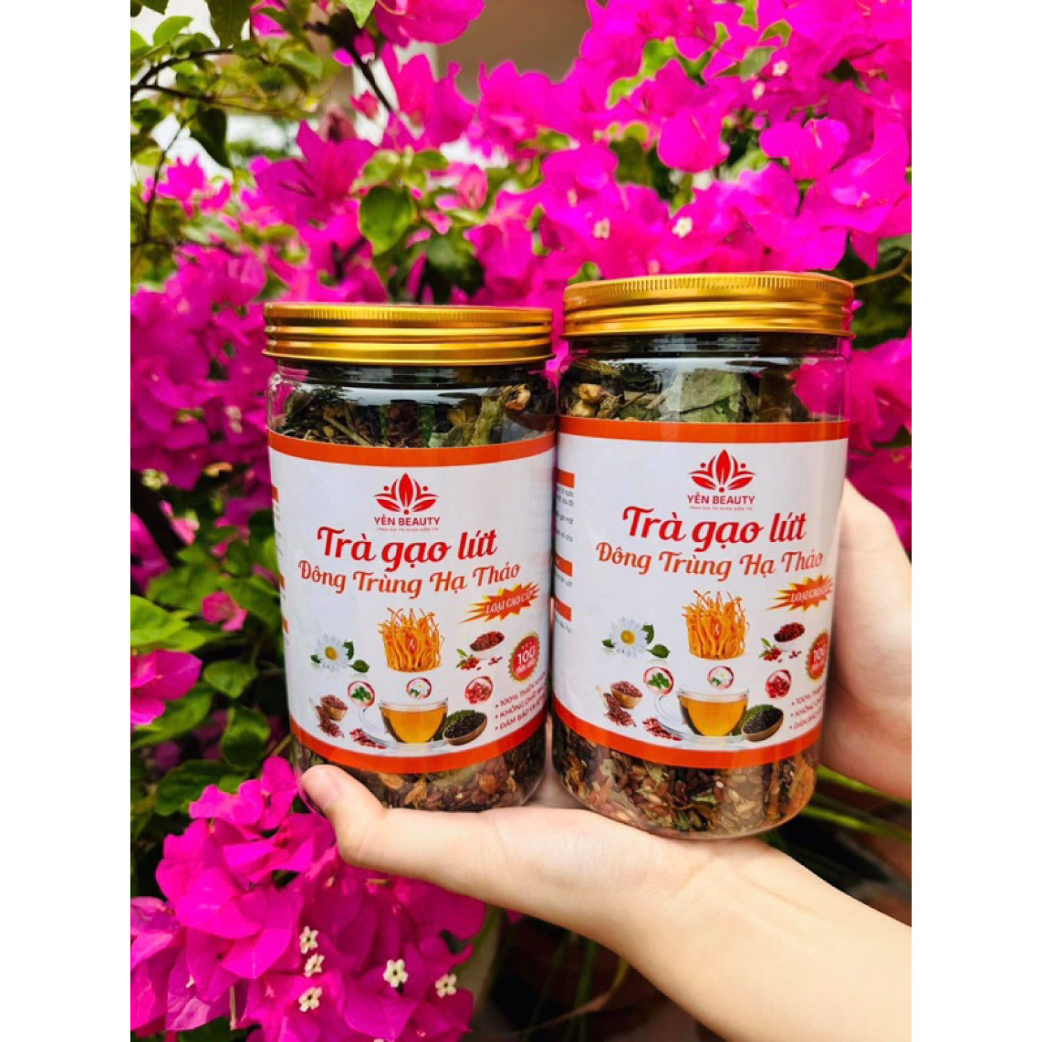 2hộp x 700g Trà gạo lứt đông trùng hạ thảo yến beauty
