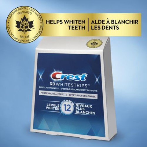 Hộp 20 cặp miếng dán trắng răng C.r.e.s.t 3D White Professional Effects của Mỹ