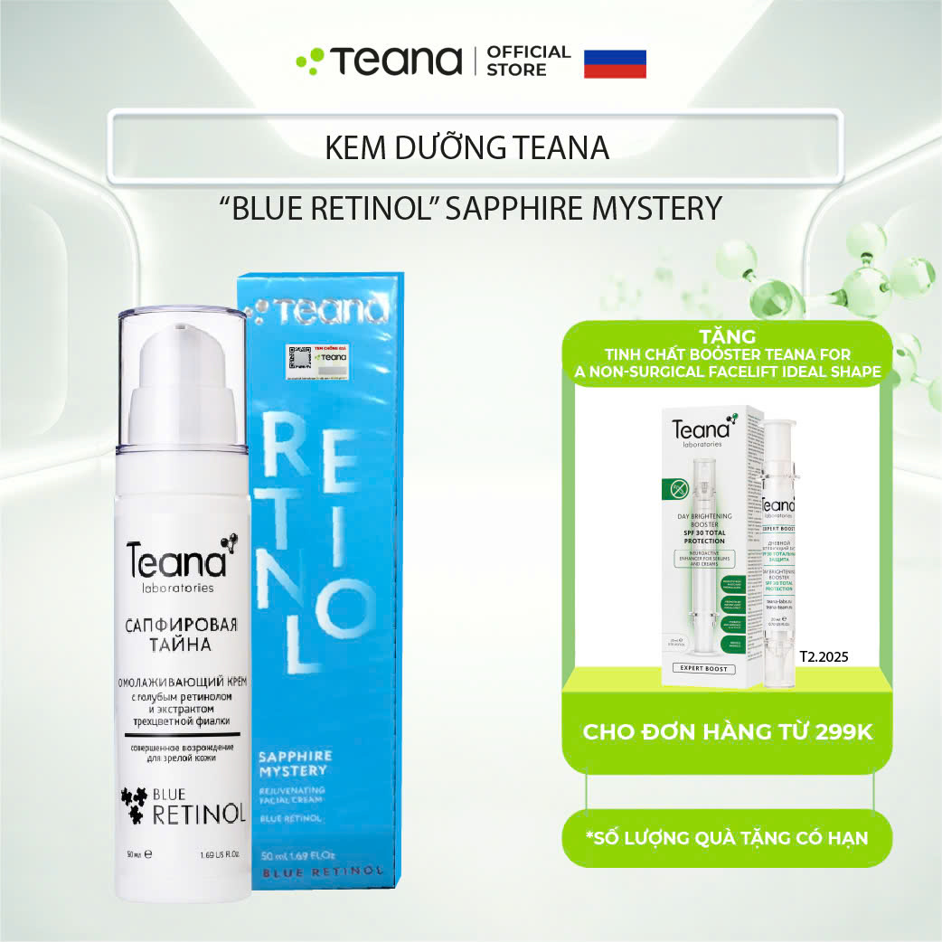 Kem dưỡng Teana Rejuvenating Cream Sapphire Mystery trẻ hóa da với Blue Retinol 50ml