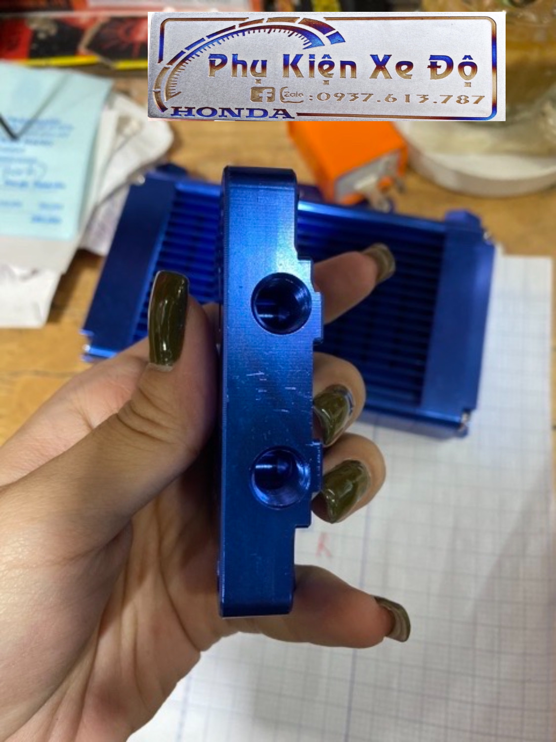 Két nhớt nhôm cnc cho mọi loại xe