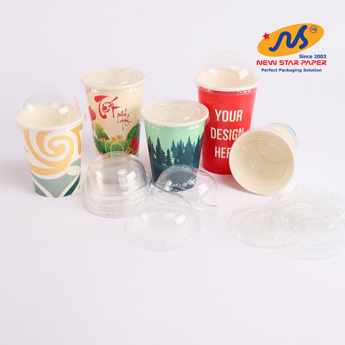 Nắp nhựa đậy ly - lốc 50 cái phi 90