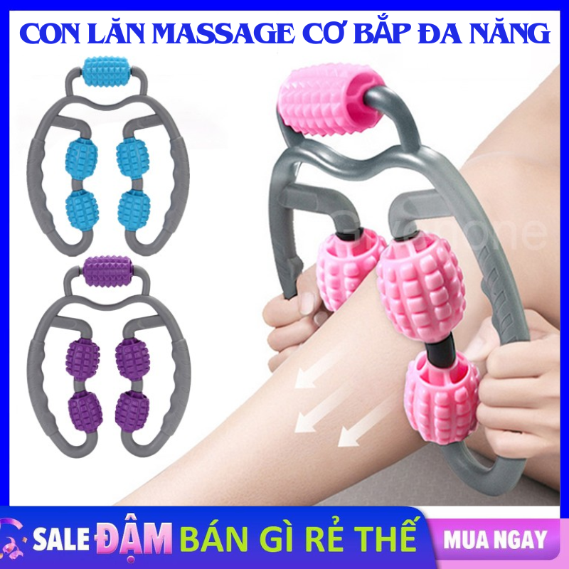 Dụng Cụ Mát Xa Thư Giãn Cơ Bắp, Thon Gọn Đùi Đa Năng - Con Lăn Massage Cơ Tay, Bắp Chân Đơn Giãn Tại Nhà - Bàn Lăn Massage