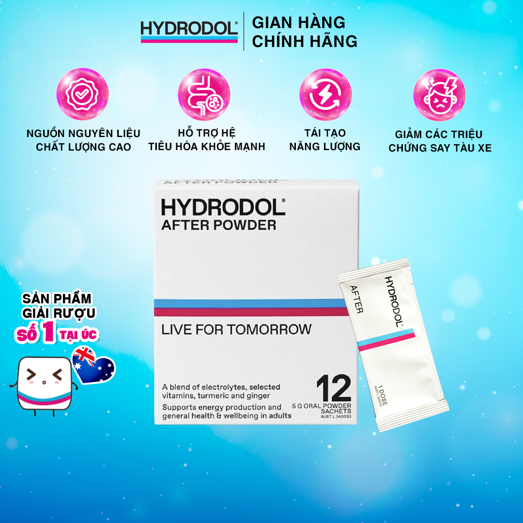 Viên giải rượu hydrodol® after của úc hộp 12 gói