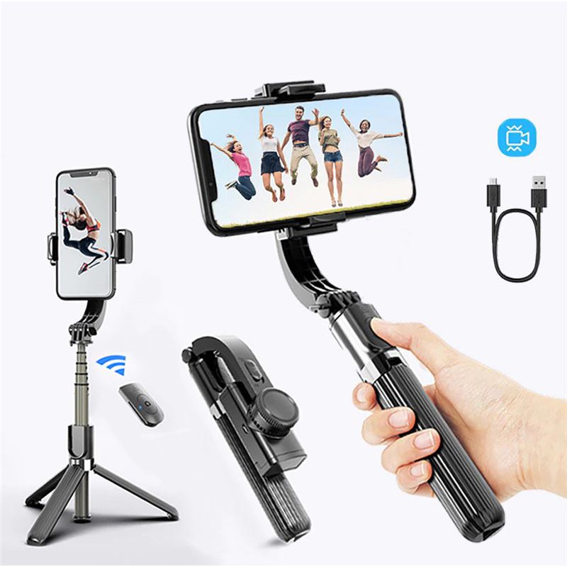 [HCM][HÀNG CAO CẤP] Tay Cầm Chống Rung Điện Tử BluetoothGimbal L08Gậy Chụp Hình Quay Video Chống Rung Cao CấpSelfie Stick TripodSelfieshow L08 Gimbal Cầm Tay Ổn Định Hỗ Trợ Quay Video Youtube Có Chân Đỡ Tự ĐứngTay Cầm Chống Rung Đi