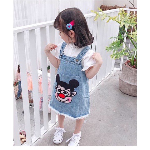 Yếm bò mẫu cô gái cho bé 1-6 tuổi