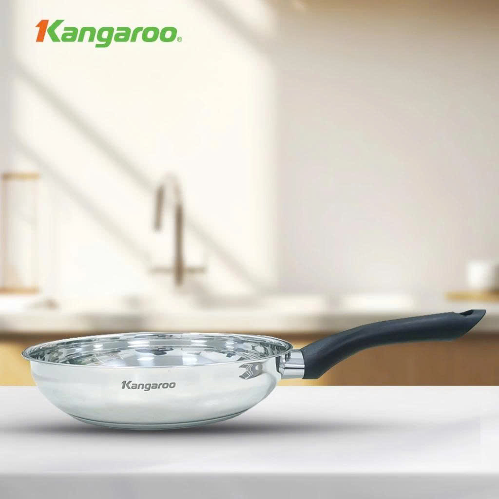 [SP MỚI] Chảo inox đa lớp chống dính tự thân Kangaroo KGFPSE các size 20-24-26-28cm