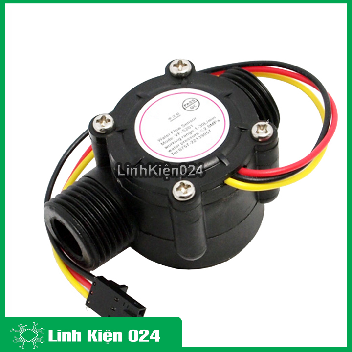 Cảm biến lưu lượng yf-s201 3.5-24vdc 1-30l/min cực chính xác