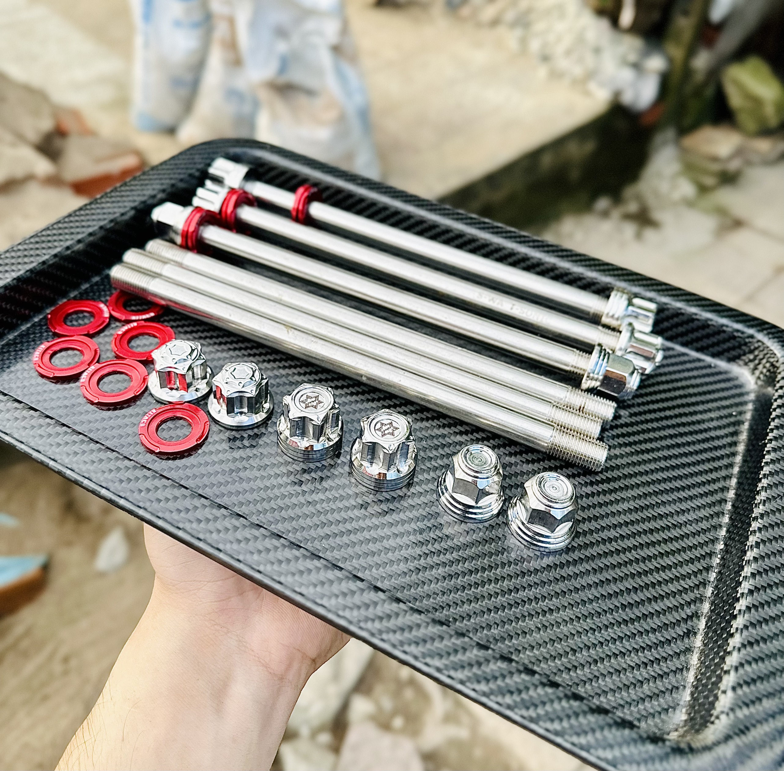 Cốt Tán + Lông đền , cốt tán bít Inox Salaya gắn nhiểu dòng xe