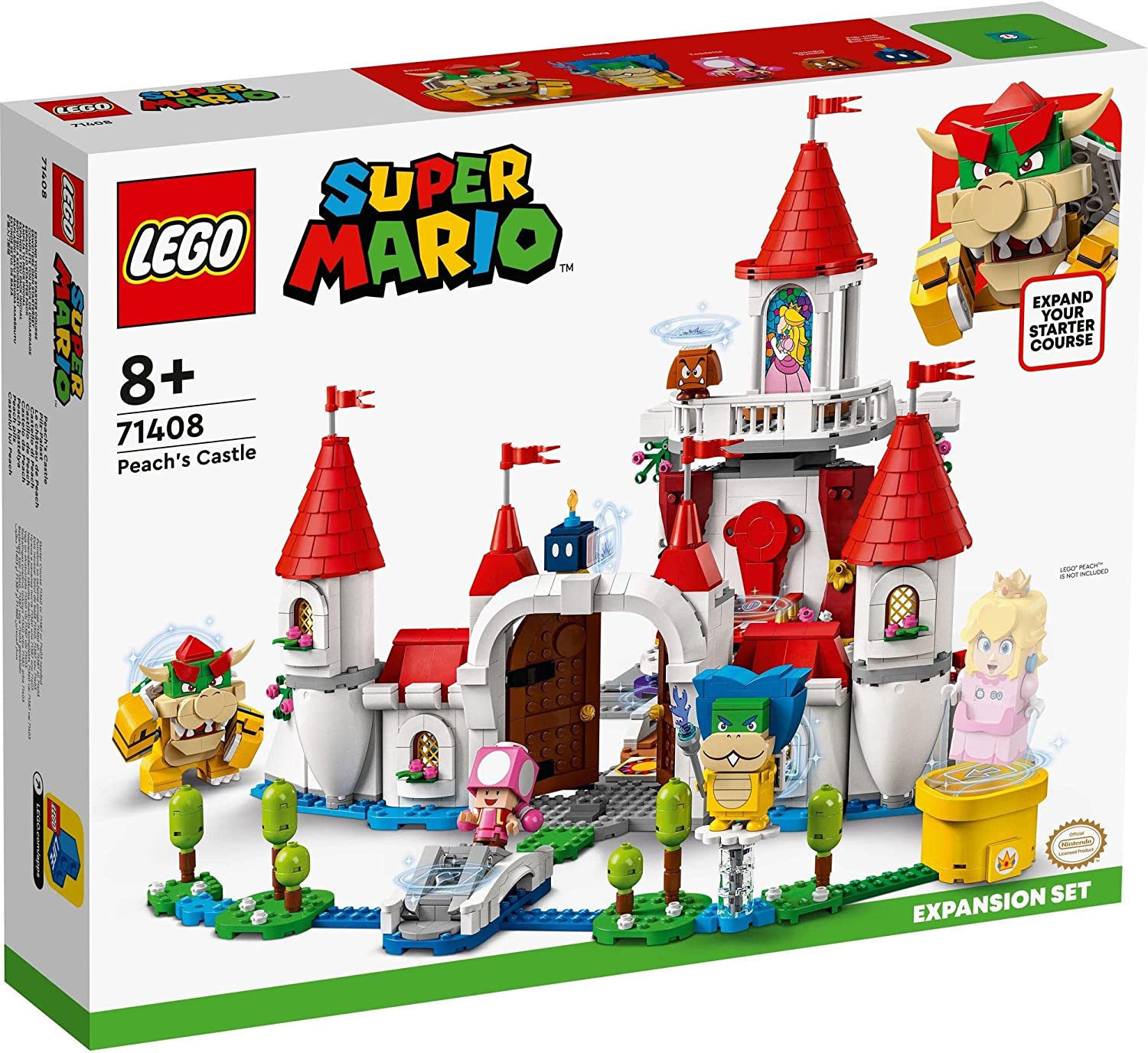 Brick4u - lego super mario - 71408 - bộ mở rộng lâu đài của công chúa peach