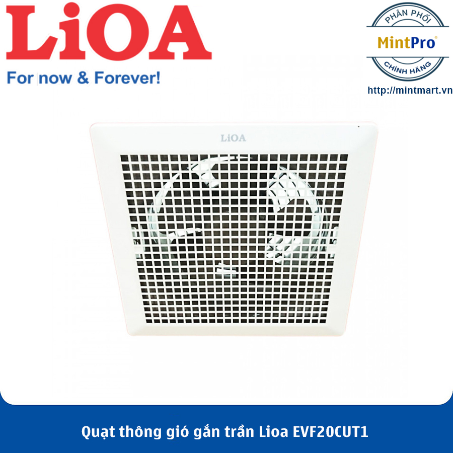 Quạt hút thông gió gắn trần lioa evf20cut1 - hàng chính hãng