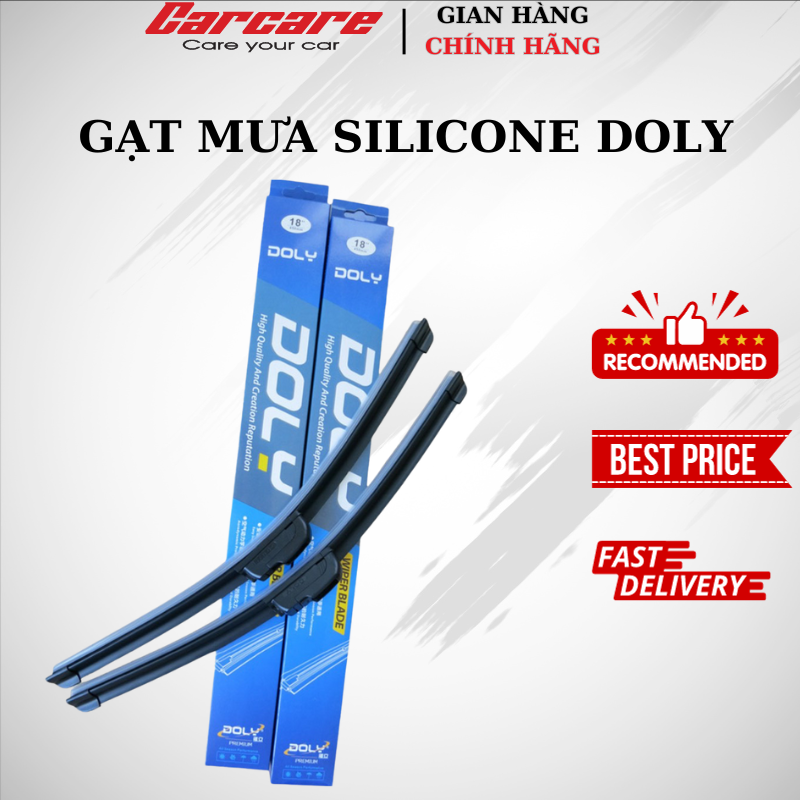 Gạt mưa ô tô Silicone DOLY chính hãng, cần gạt mưa ô tô, xe hơi- gạt sạch, êm ái, hiệu quả