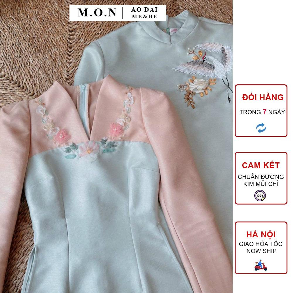 Set áo dài gia đình thanh an cho bố mẹ
