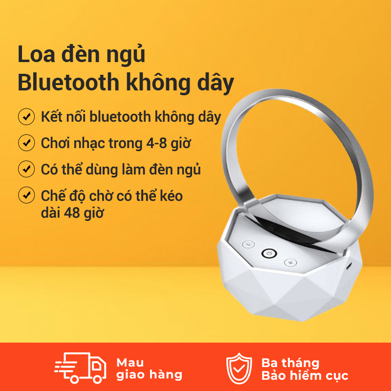 Loa bluetooth không dây đèn ngủ LED 7 màu LY-Y1, LED 7 màu công suất 3W decor bàn làm việc phòng ngủ