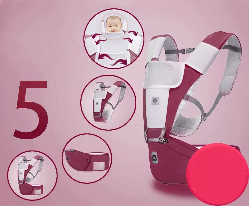 Địu trẻ em thoáng khí 12 tư thế có bệ ngồi chống gù lưng cho bé yêu loại xịn, đai điệu trẻ em có thể tháo tách rời ghế ngồi
