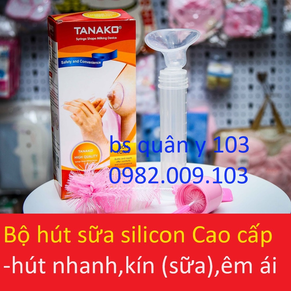 bộ dụng cụ hút sữa tanako sylanh sy lanh xilanh  cầm tay vắt sữa cho mẹ kèm túi trữ sữa sami cao cấp