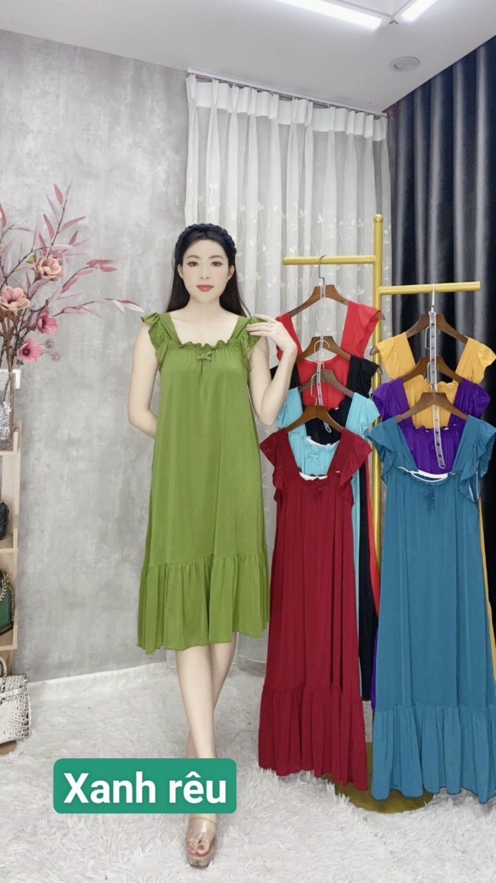 Đầm Cánh Tiên , chất thun lạnh, co giãn 4 chiều, free size 65kg