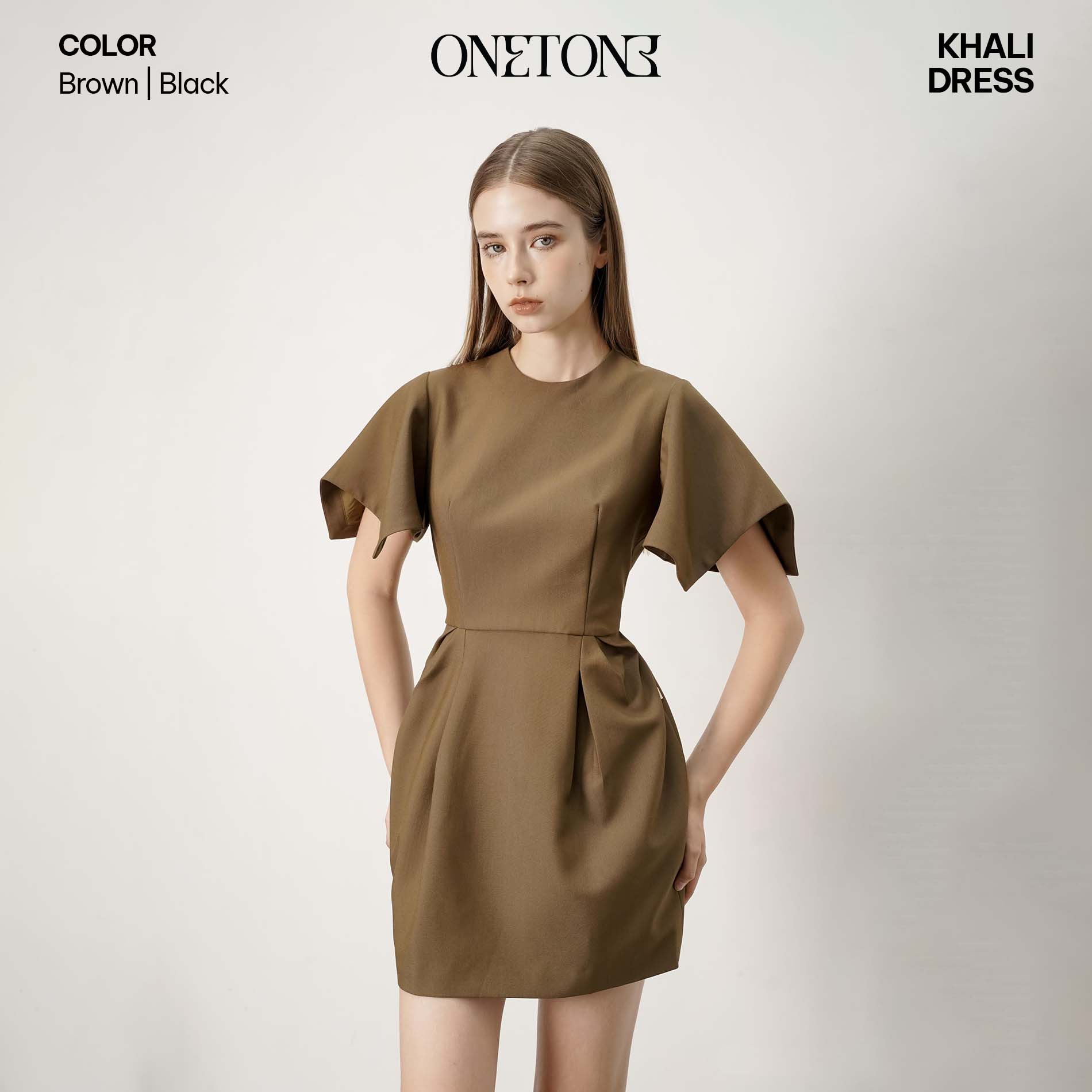 Đầm nữ Onetone váy ngắn công sở Khali