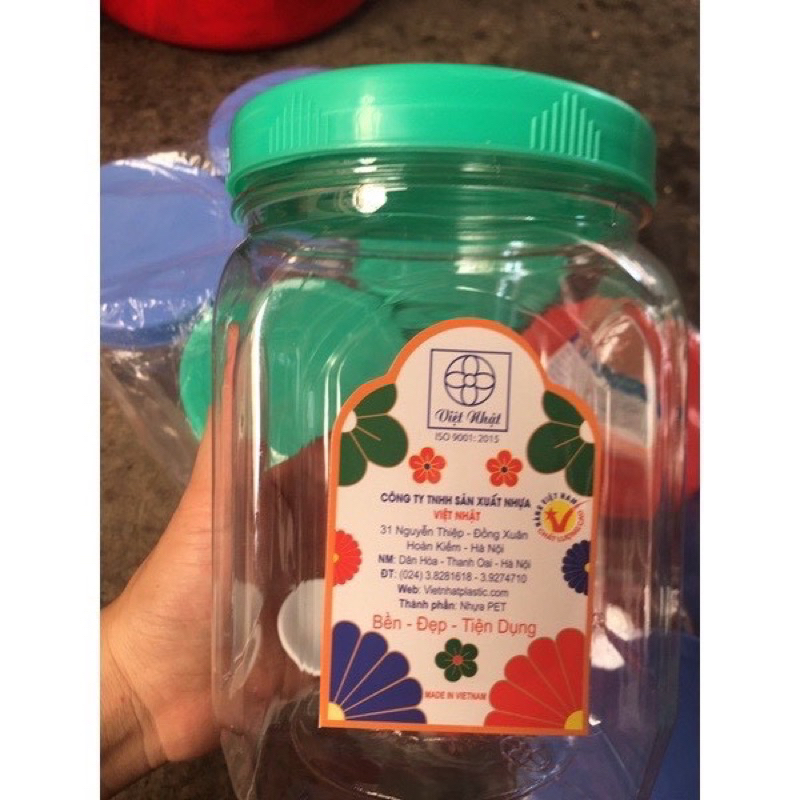 Lọ nhựa Việt nhật 1.6kg, 2kg - Keo nhựa vuông giá rẻ
