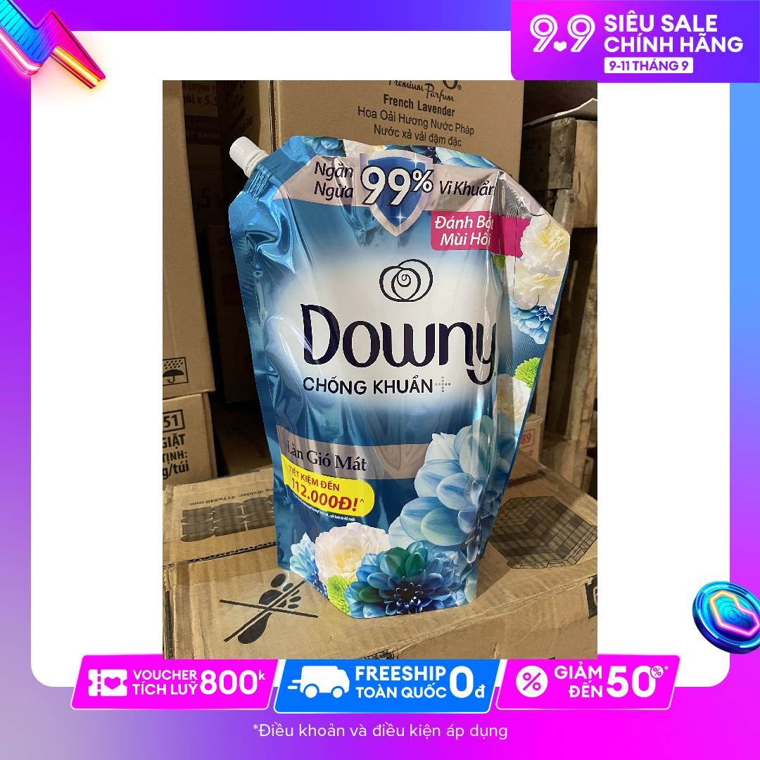 Nước xả vải downy làn gió mát túi 2,3 lít / 2.6 l