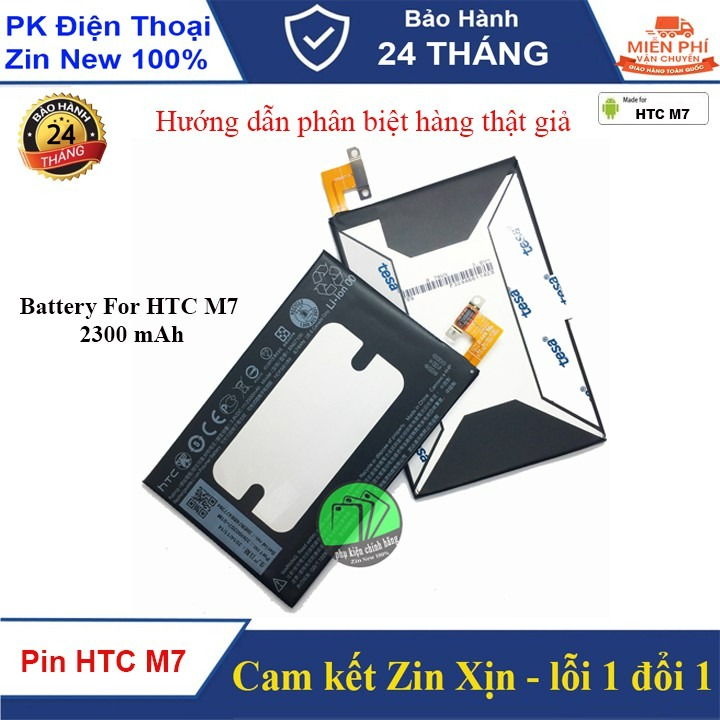 Pin Zin theo máy dành cho HTC ONE M7 (2300mAh) - Cam kết Chuẩn Zin xịn