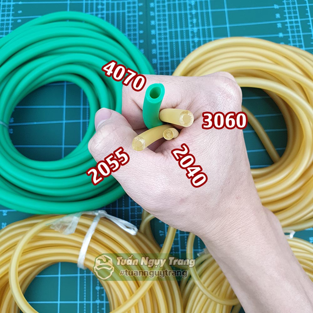 (1m) Dây thun tròn ống co dãn tập thể thao đủ cỡ 1745, 2040, 2055, 3060, 4070, 5080, 1632 đủ màu sắc