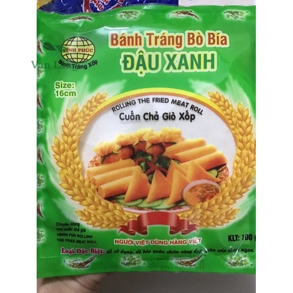 Gói 30 lá bánh đa nem đậu xanh, vỏ bò bía cuốn nem loại đặc biệt