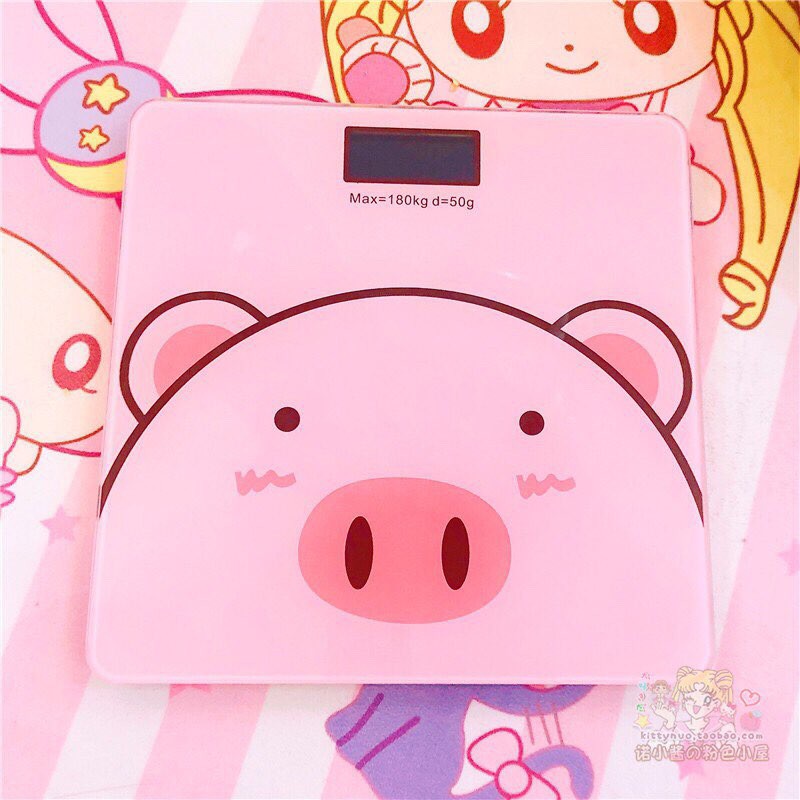 [TẶNG PIN] CÂN ĐIỆN TỬ HÌNH HEO HỒNG - CÂN SỨC KHỎE KÈM ĐO NHIỆT ĐỘ - CÂN ĐIỆN TỬ HÌNH THÚ VỚI MẶT KÍNH CƯỜNG LỰC CAO CẤP, CHỊU TRỌNG LƯỢNG LÊN ĐẾN 180KG