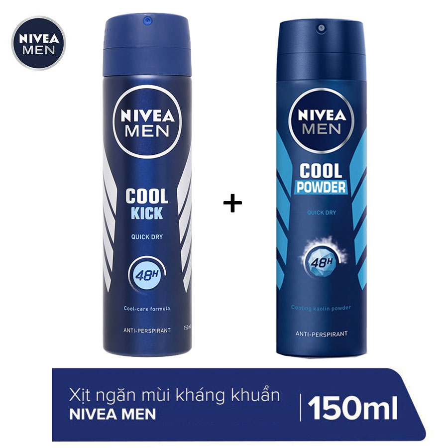 2 CHAI XỊT KHỬ MÙI NIVEA MEN 150ML/CHAI- Giao mùi ngầu nhiên
