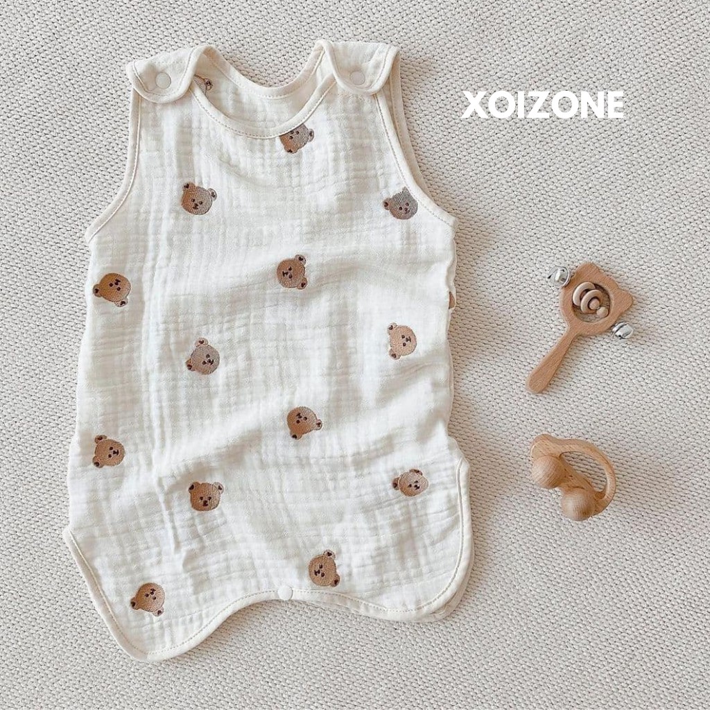 Túi ngủ xô dottodot hàn quốc họa tiết túi ngủ gấu chất xô mùa hè cho bé