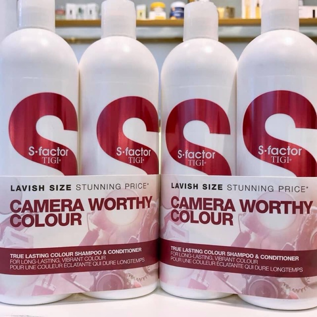 DẦU GỘI ĐẦU TIGI TRẮNG phục hồi tóc hư tổn độ 3 Dùng Siêu Mượt Tóc Giữ Màu Tóc - S-FACTOR WORTHY COLOUR 750ml