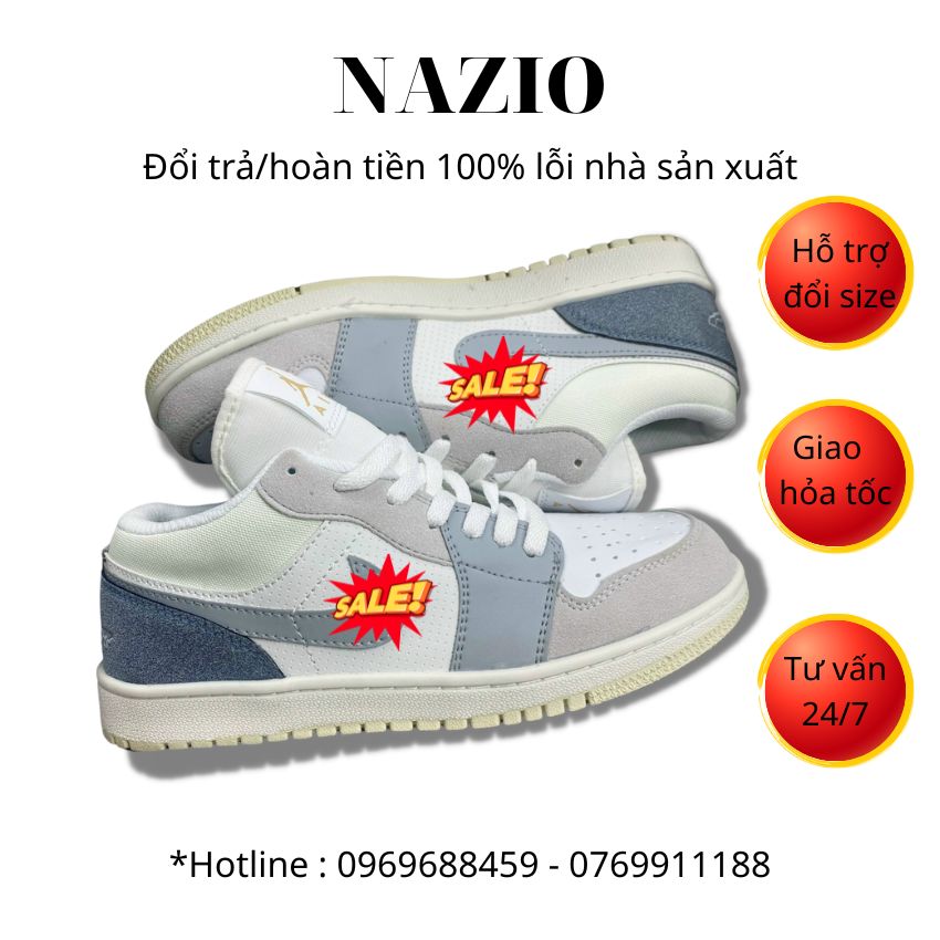 Giày thể thao cổ thấp jd air 1 low paris, giày sneaker unisex đẹp full box có ảnh thật feedback - nazio store