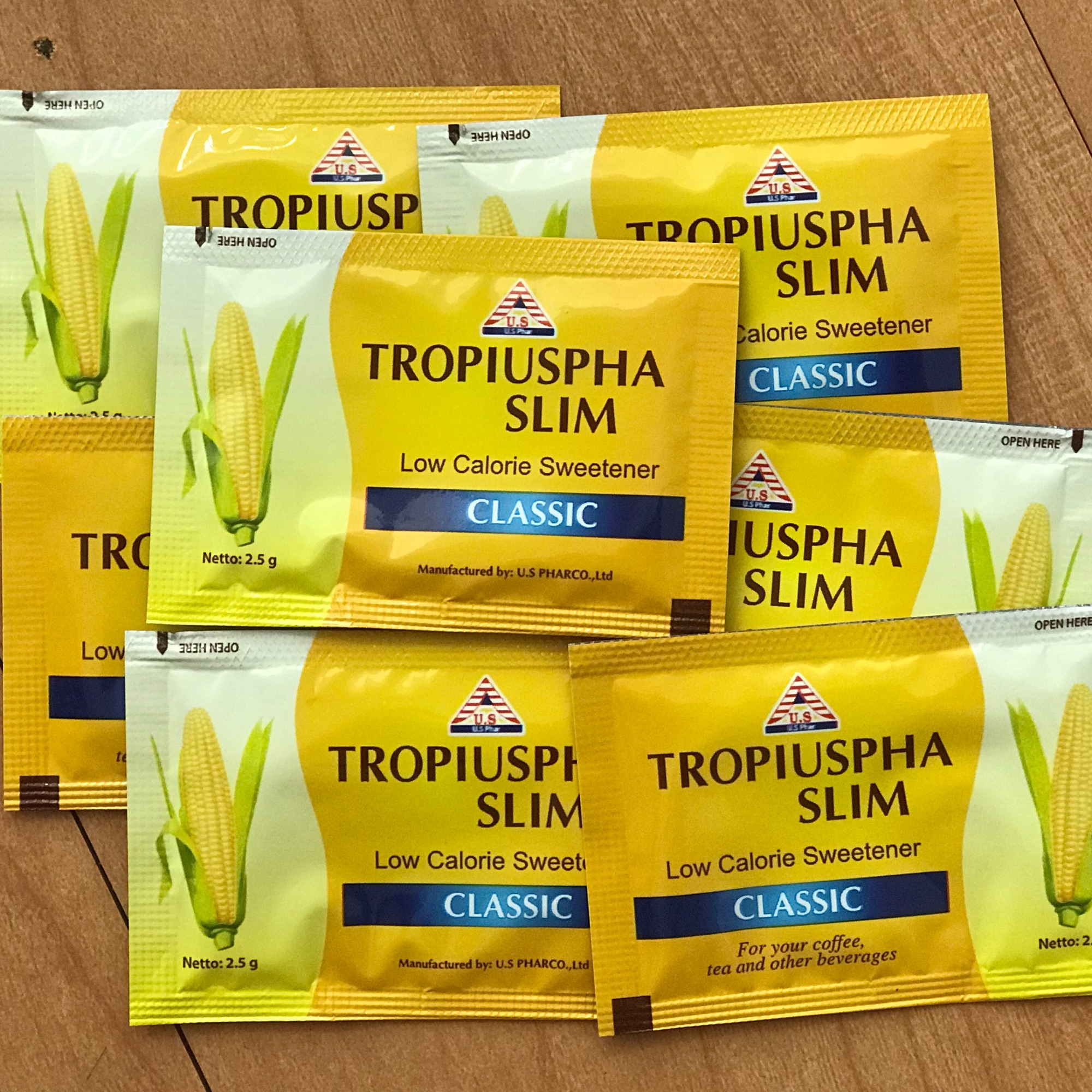 Hộp 50 gói đường bắp Tropiuspha Slim Cho người ăn kiêng