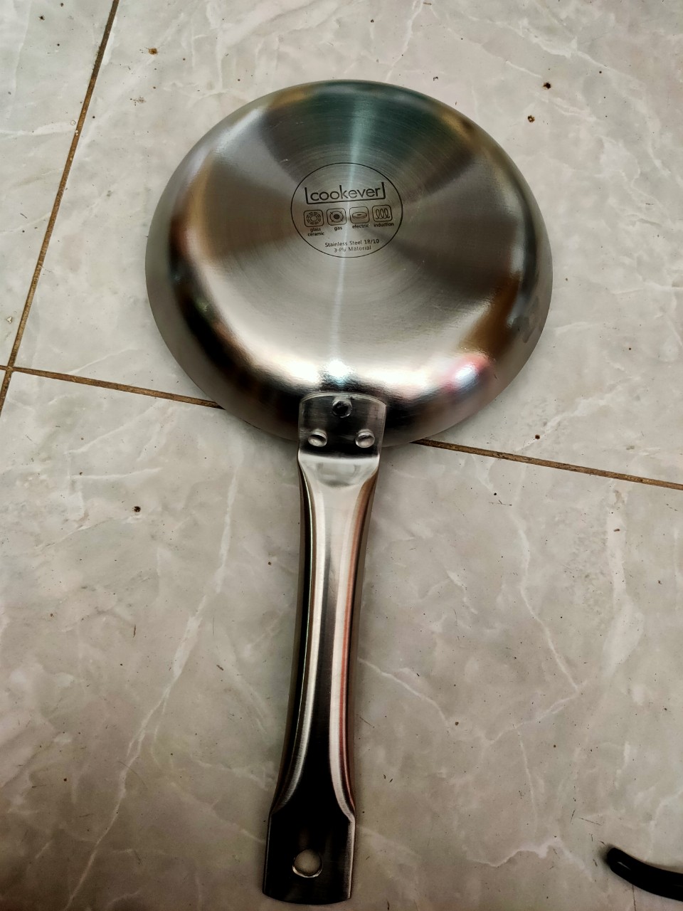 Chảo cạn chống dính 3 lớp inox 304 liền khối cao cấp xuất khẩu hàn quốc cookever 18cm