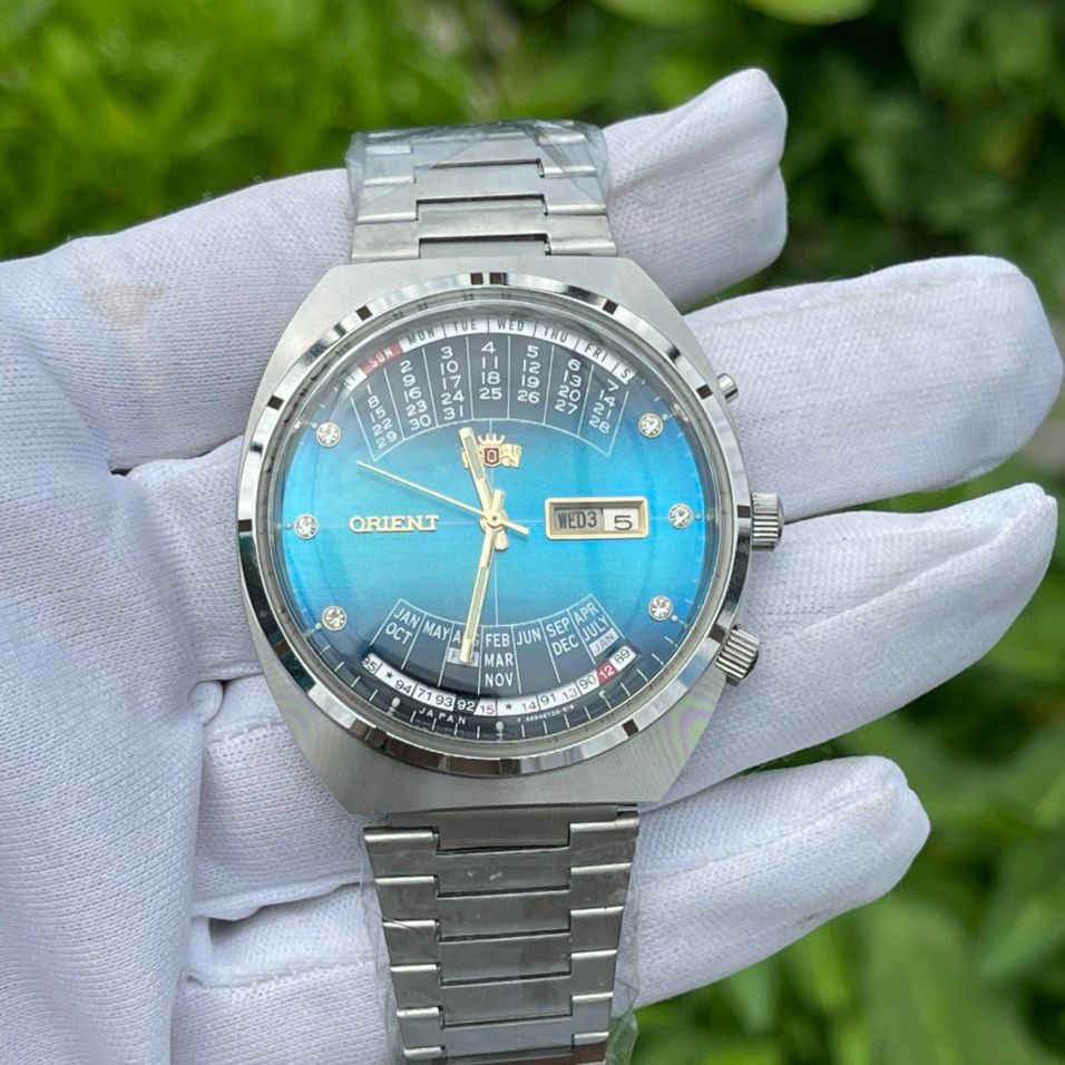 Đồng Hồ Orient Lịch Vạn Niên Cổ Xanh Biển Japan + Thẻ Bảo Hành