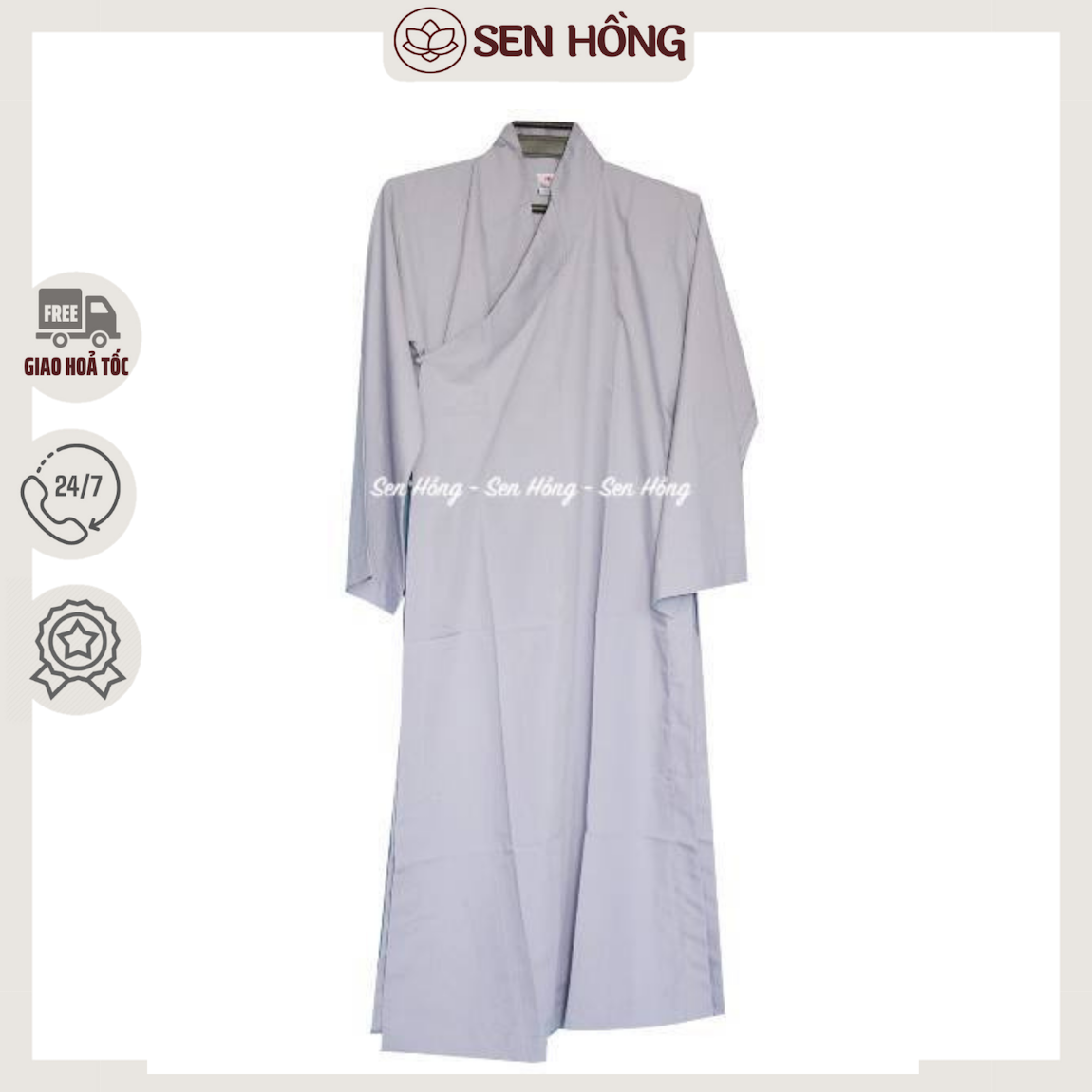 ÁO TRÀNG PHẬT TỬ ĐI CHÙA hoặc tu tại gia nam nữ - áo pháp choàng khi hành lễ vải kate giặt máy thoải mái