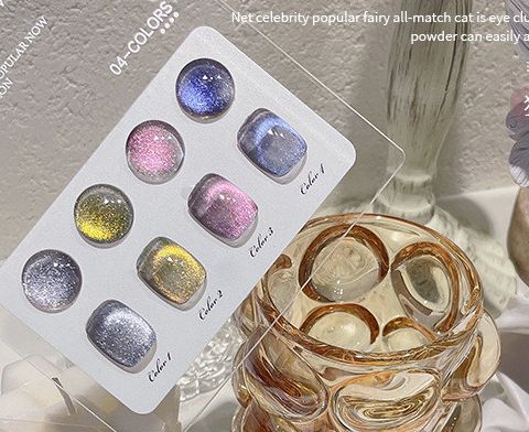 Sơn gel mắt mèo nhũ flash set 4 chai vendeeni tặng kèm bảng màu