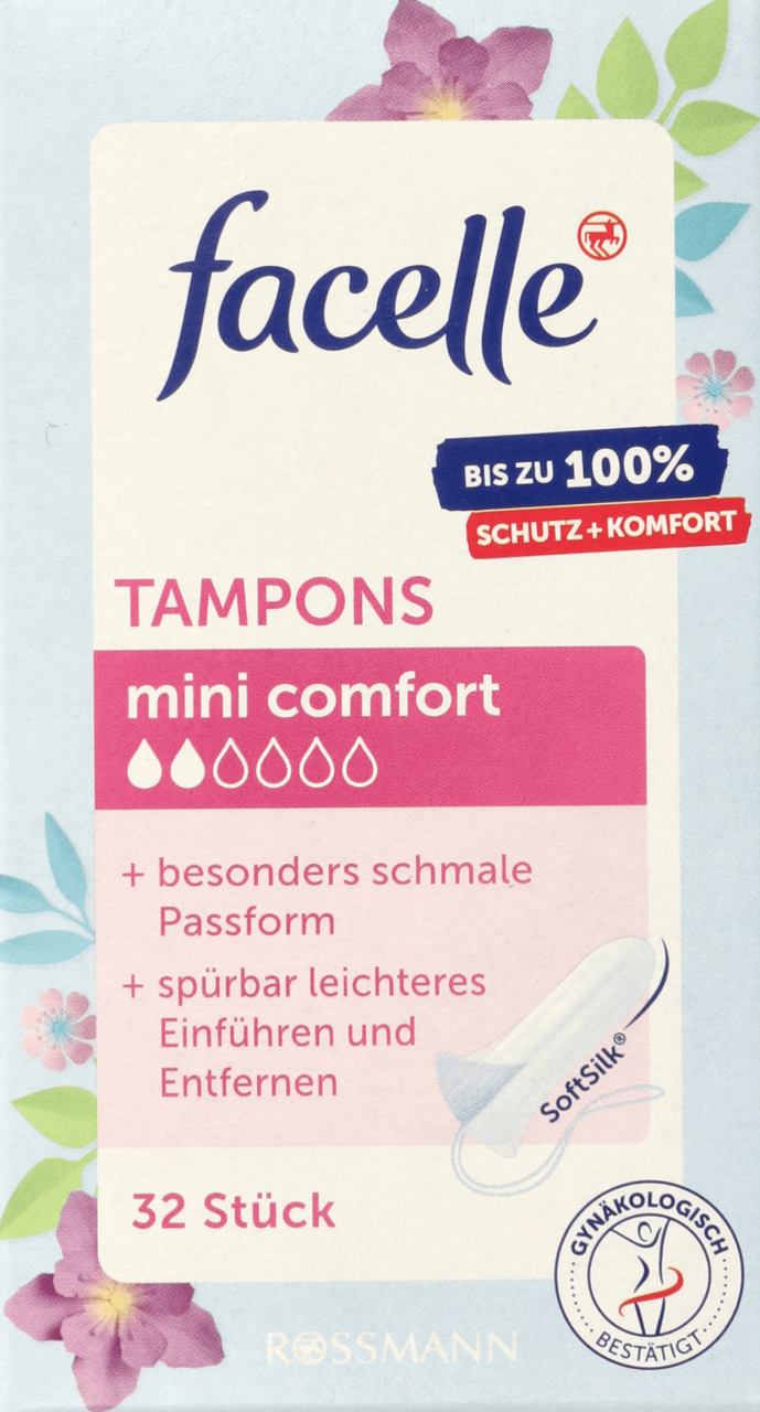 Tampon Facelle - Băng vệ sinh Tampon Facelle Mini Comfort 32st - Băng vệ sinh dạng nút - Nội địa Đức