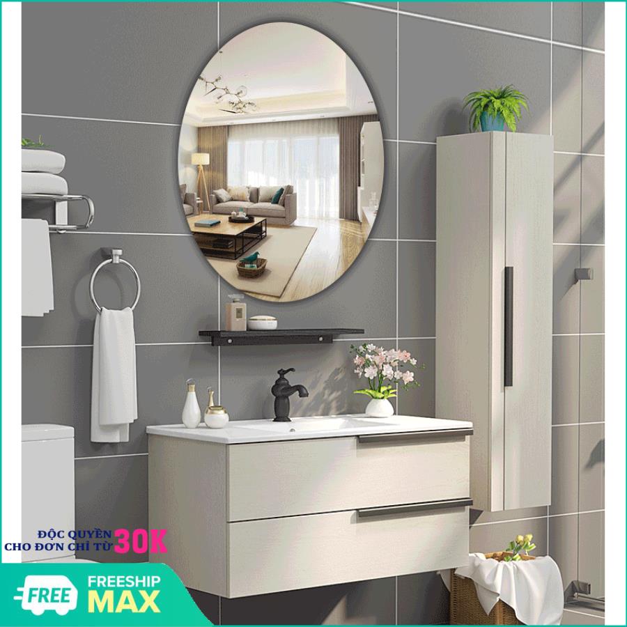 [ HÀNG MỚI 2020 ] Gương dán tường, gương dán tường hình bầu dục, kích thước 42x27cm. gương nhà tắm